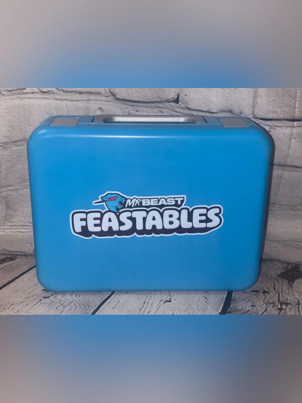 Mr Beast Feastables World's Coolest Lunch Box Collectible BPA Free Blue Pink
